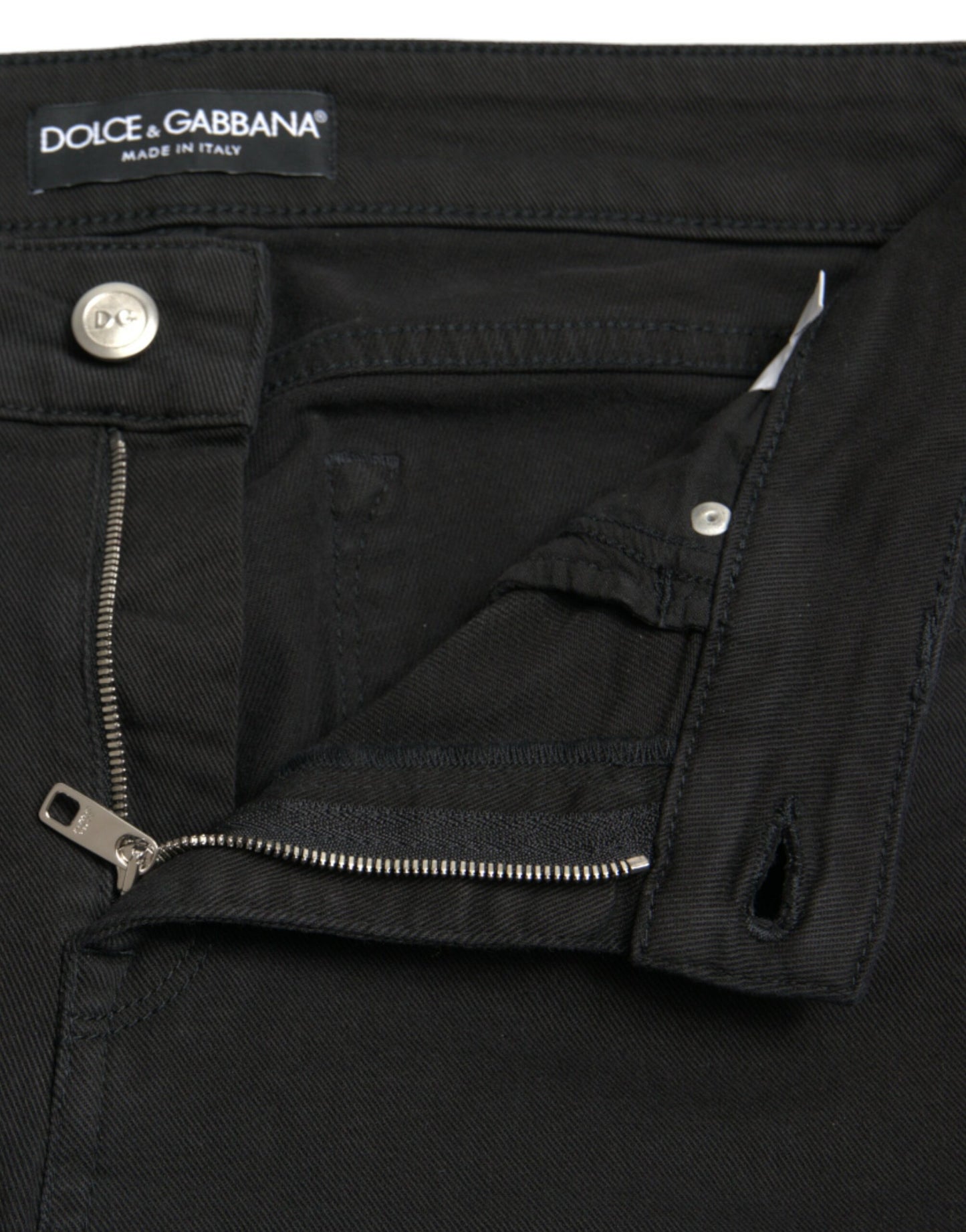 Schicke schwarze Stretchjeans mit mittlerer Taille