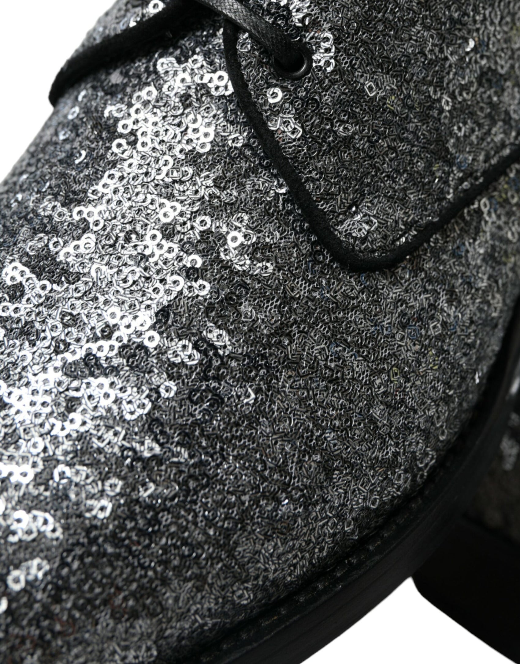Scarpe eleganti Derby con paillettes squisite