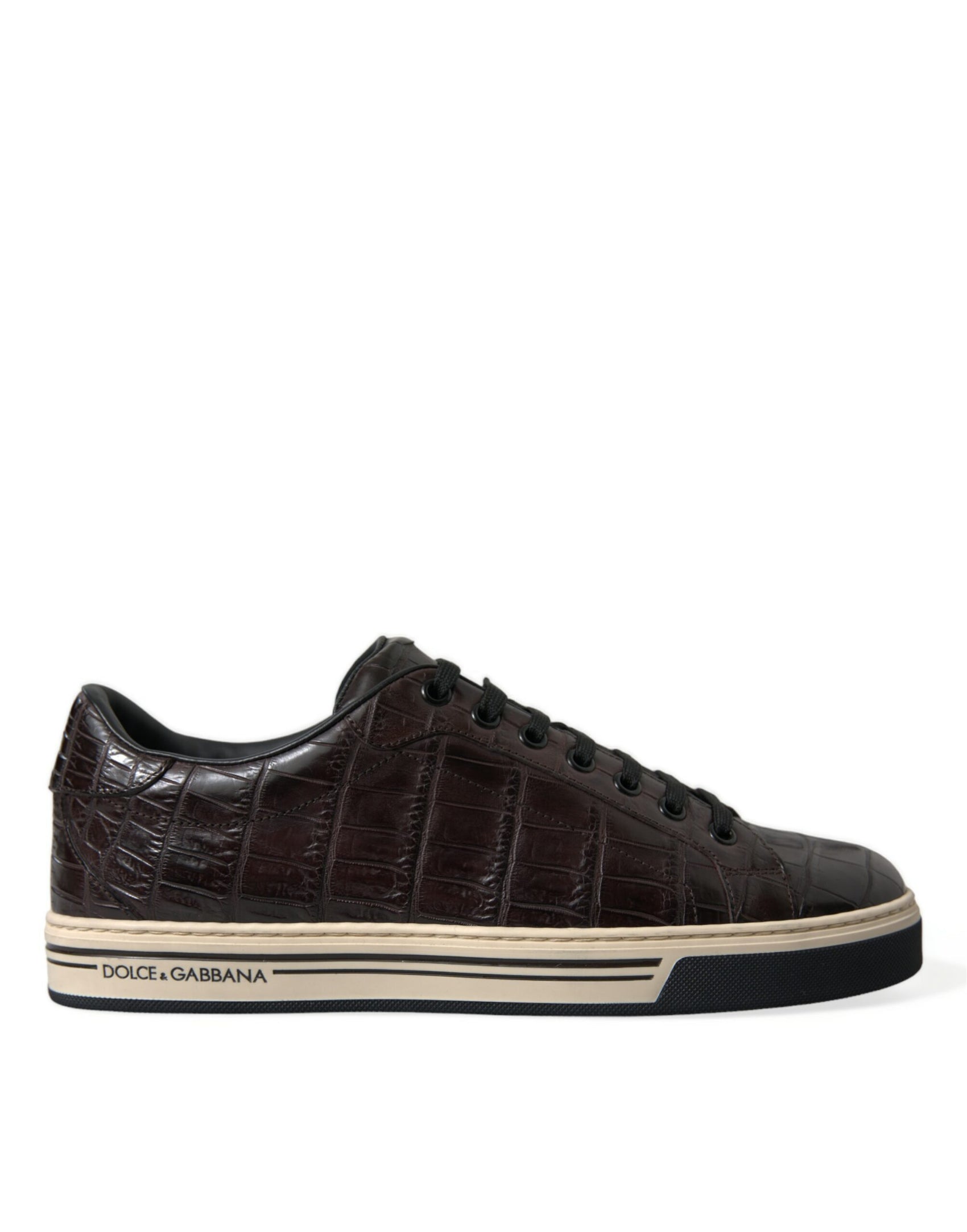 Elegante Low-Top-Sneaker aus exotischem Leder