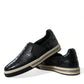 Elegant Crocodile Leather Low-Top Sneakers