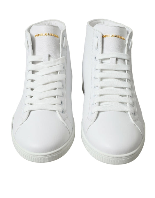 Elegante weiße High-Top-Sneakers aus Leder