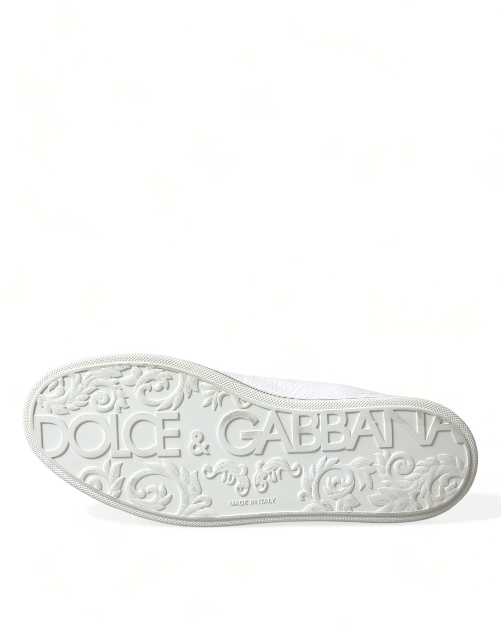 Eleganti sneakers alte in pelle bianca