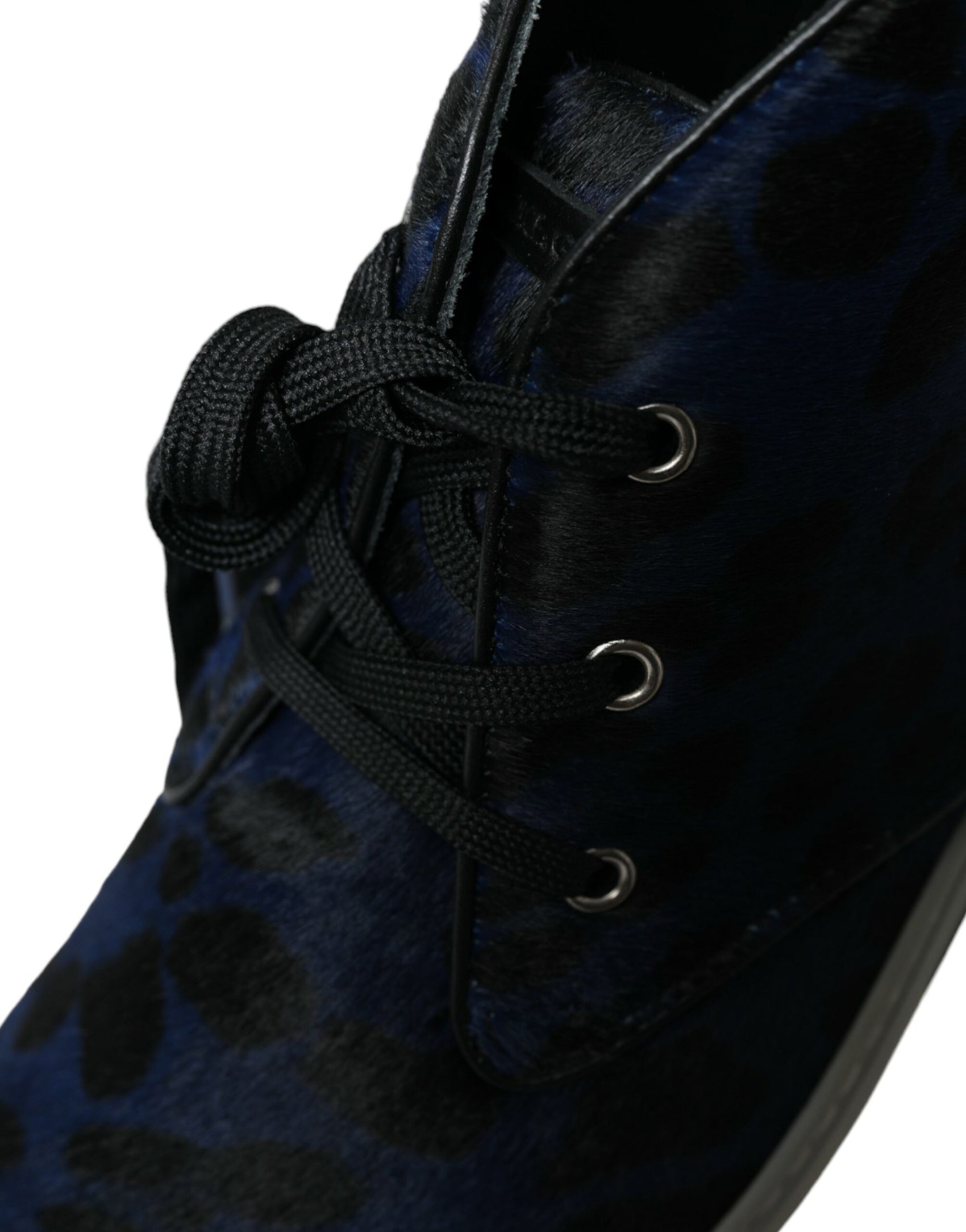 Sneakers alte con stampa leopardata blu chic