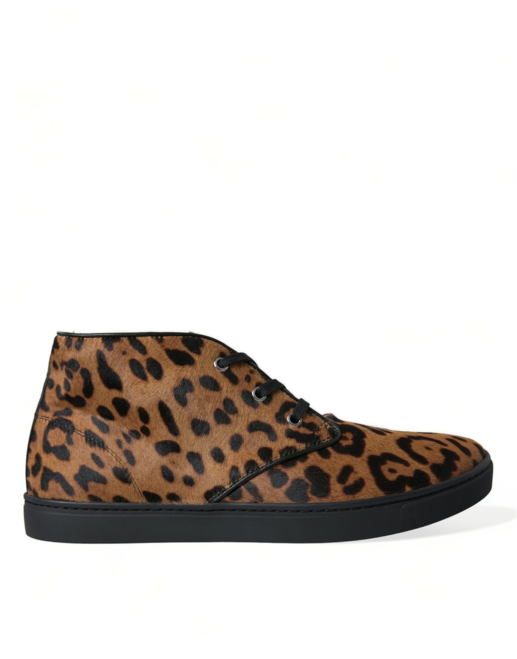 Elegante Mid-Top-Sneaker mit Leopardenmuster