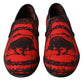 Torero-Inspired Luxe Red & Black Loafers