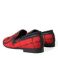 Torero-Inspired Luxe Red & Black Loafers