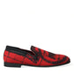 Torero-Inspired Luxe Red & Black Loafers