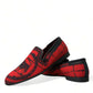 Torero-Inspired Luxe Red & Black Loafers