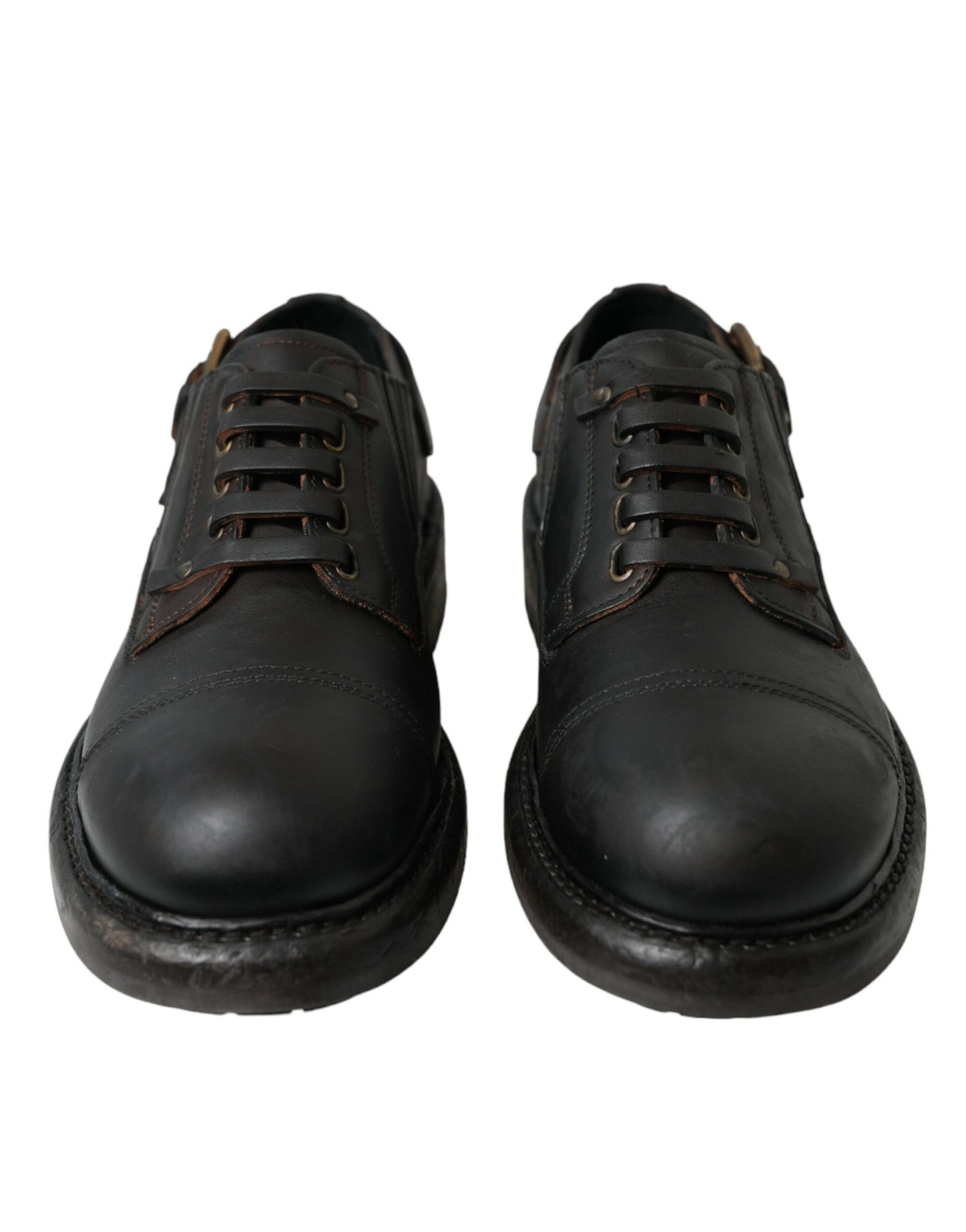 Elegant Mens Leather Derby Dress Shoes