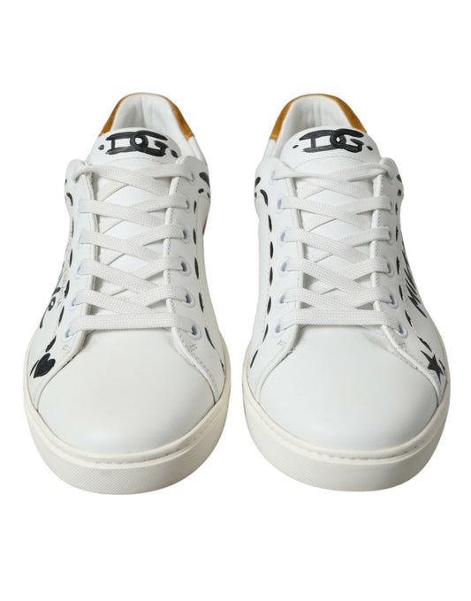 Elegante weiße Low-Top-Sneakers aus Leder