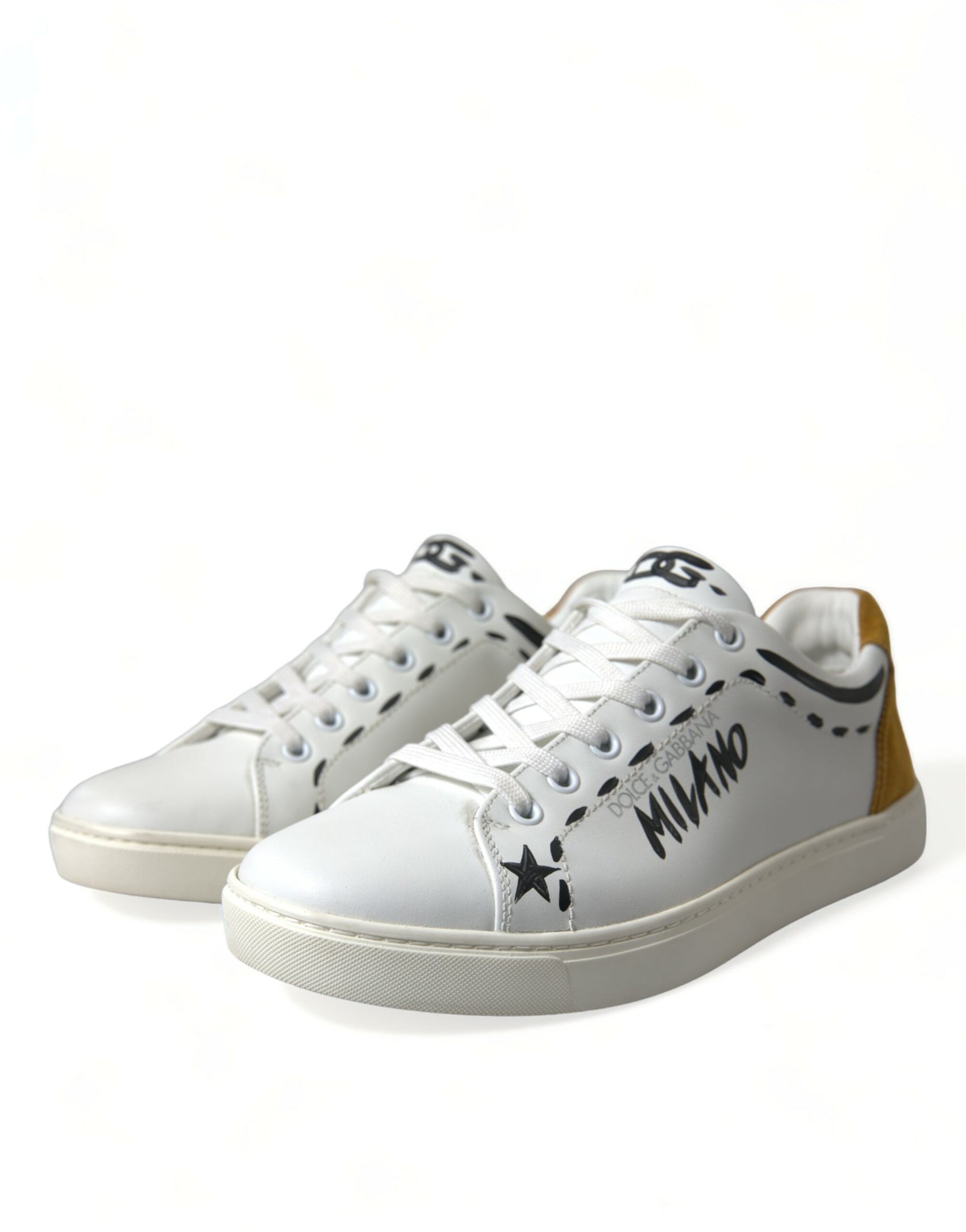 Sneakers basse in pelle bianca elegante