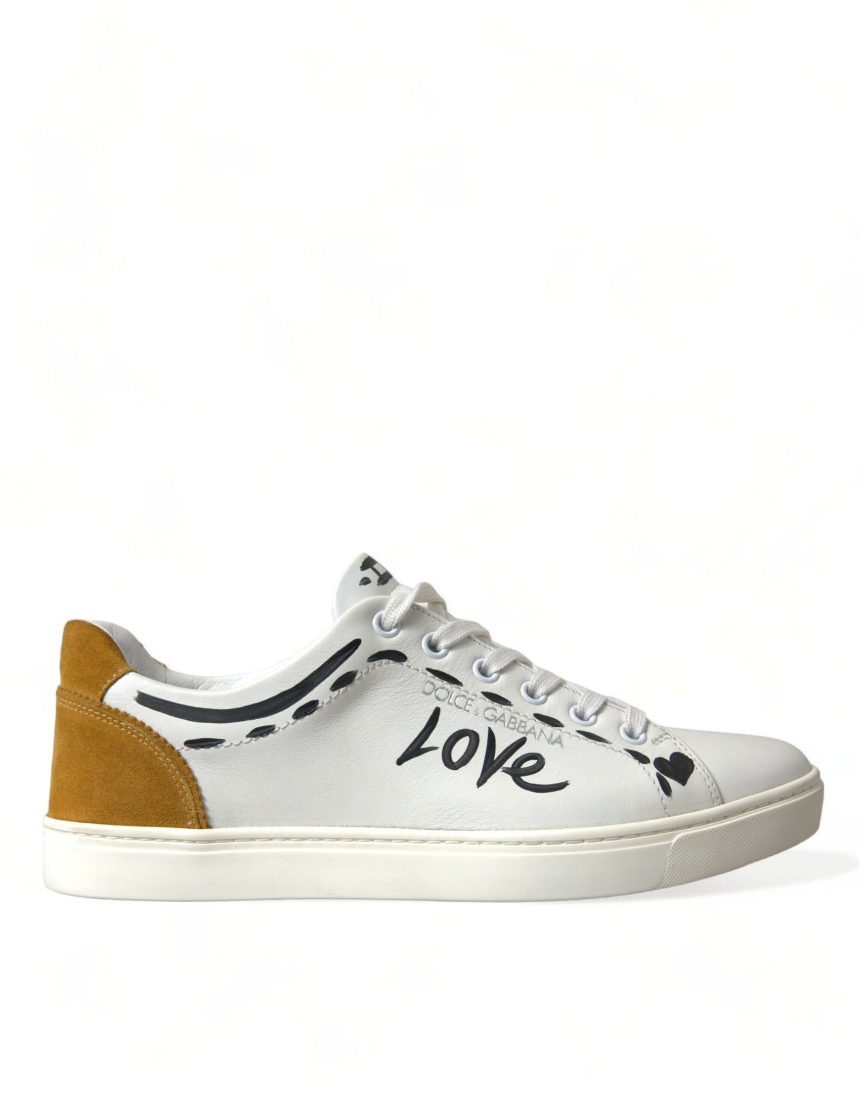 Sleek White Low Top Leather Sneakers