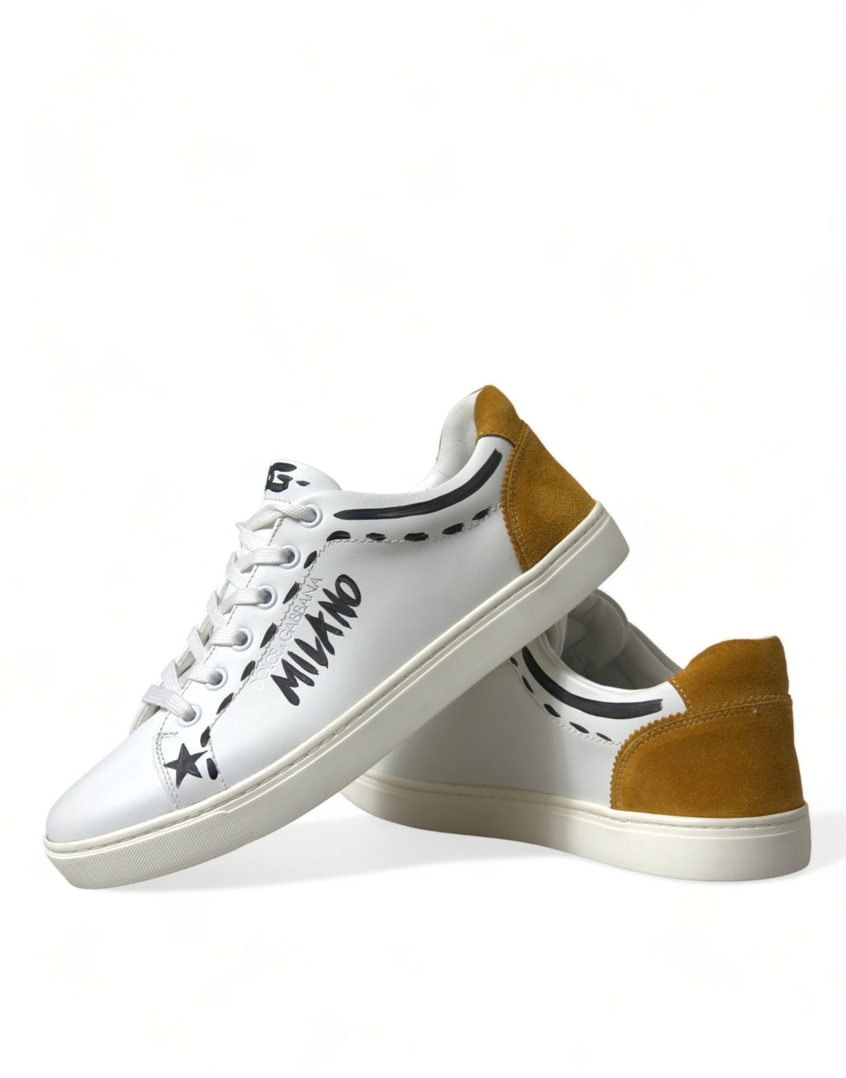 Sneakers basse in pelle bianca elegante