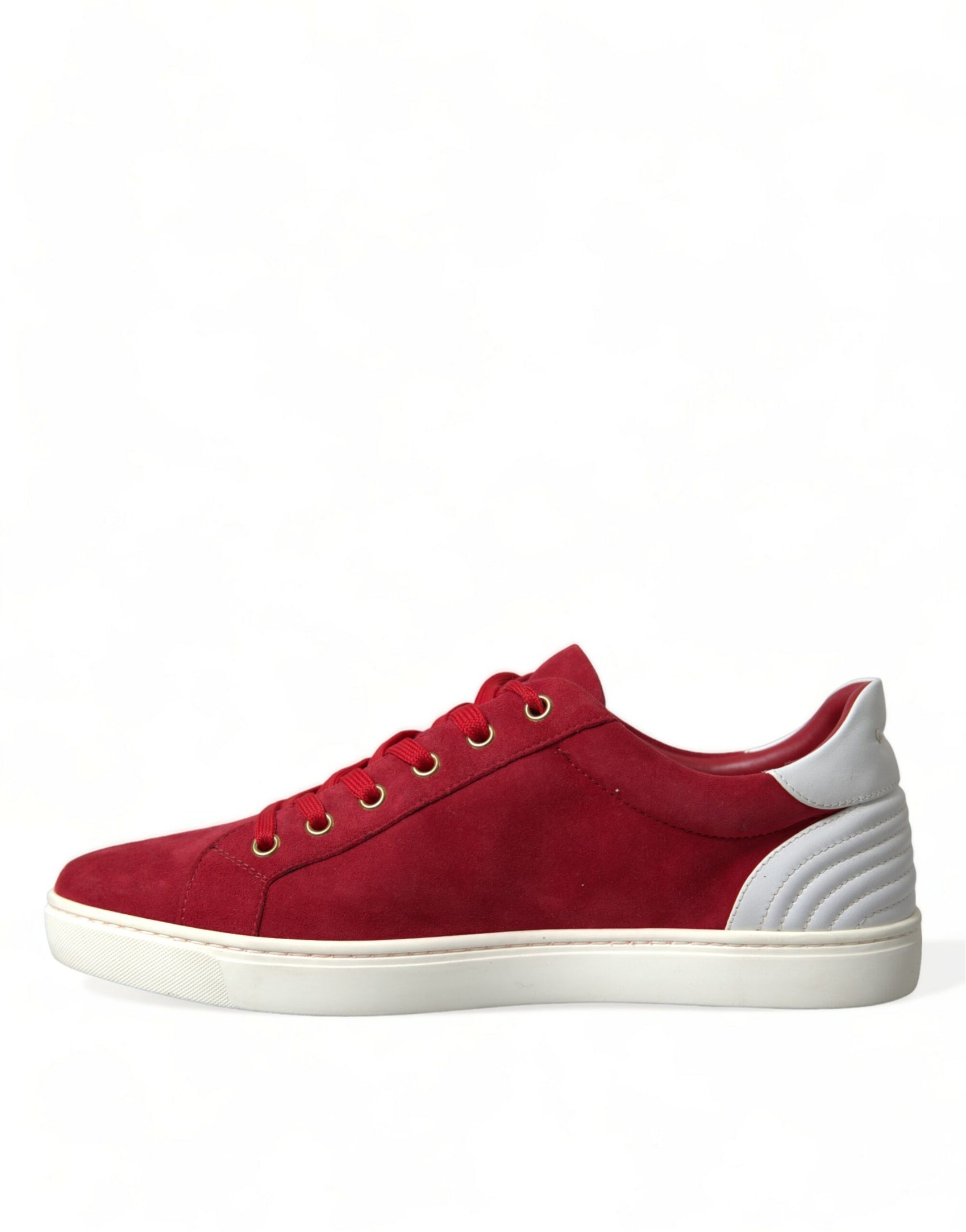 Eleganti sneakers basse rosse e bianche