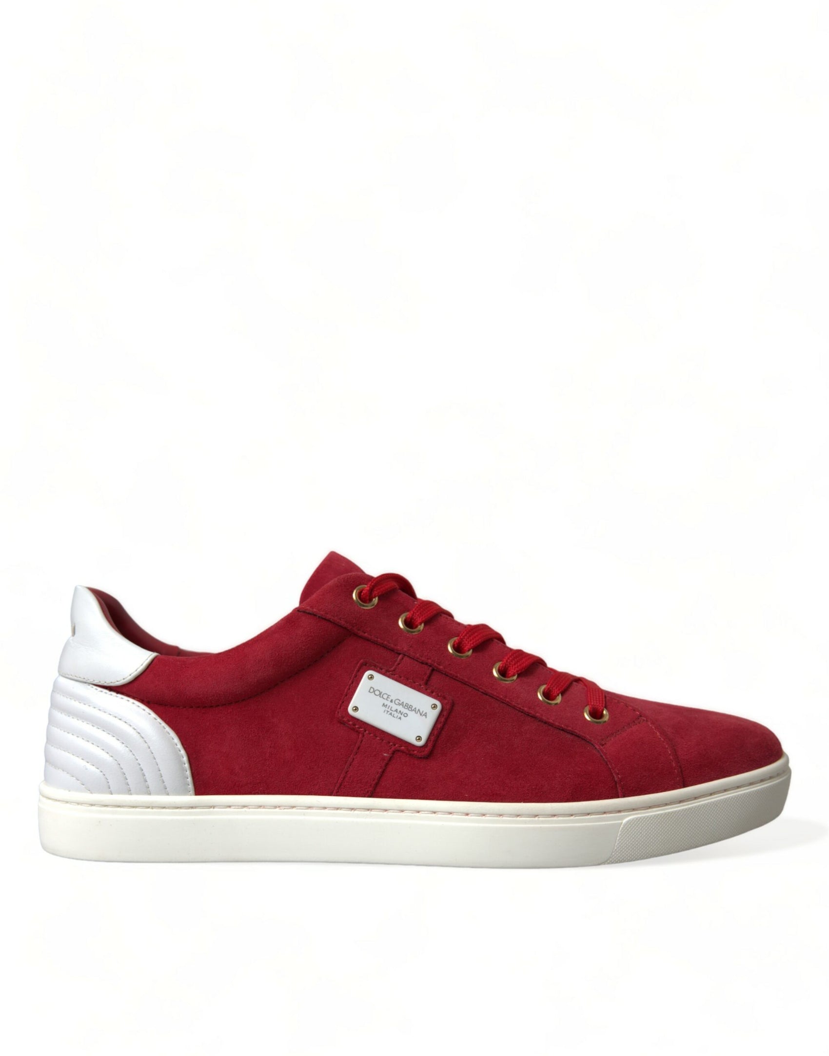 Elegante rot-weiße Low-Top-Sneaker