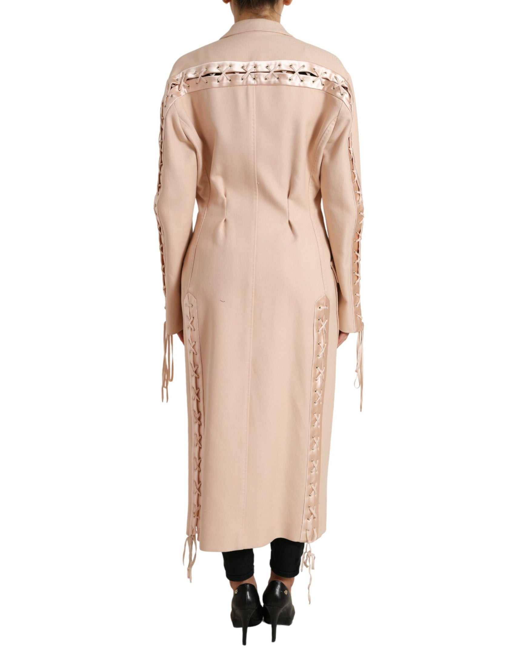 Elegante trench beige monopetto