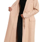 Elegant Beige Single-Breasted Trench Coat