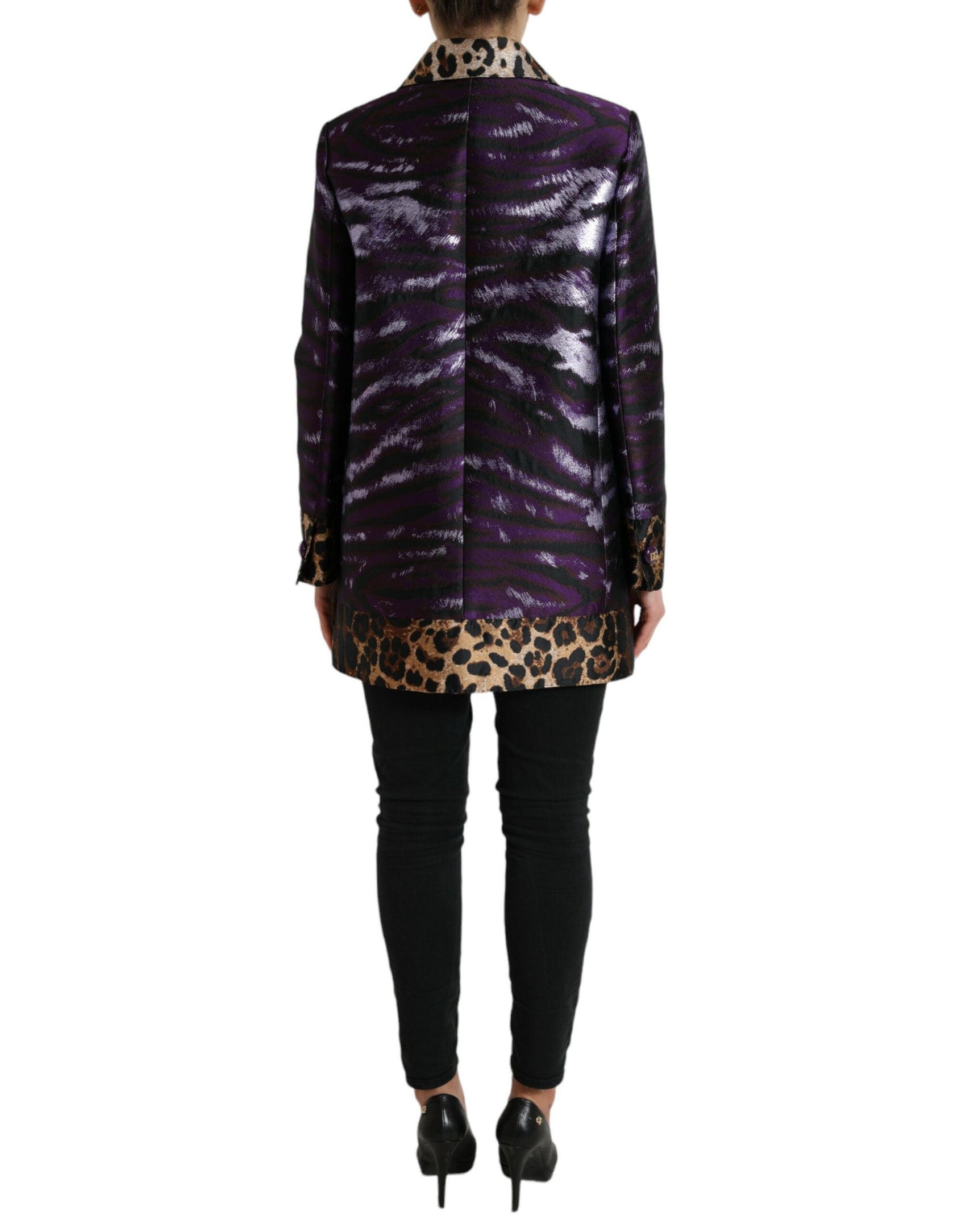 Trench Jacquard squisito con motivo tigre