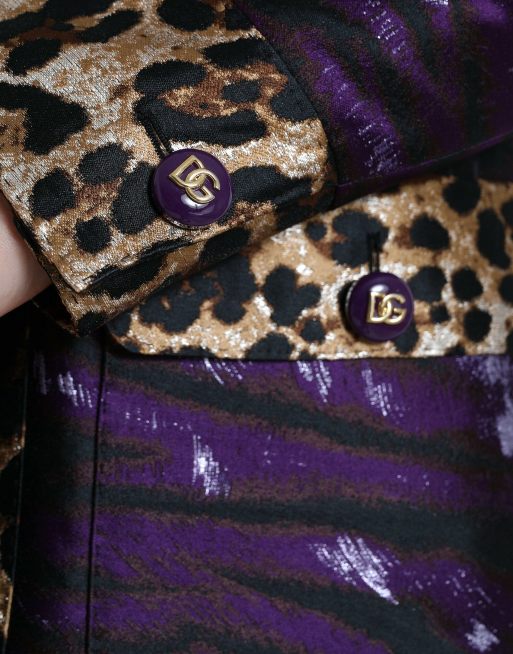Trench Jacquard squisito con motivo tigre