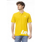 Yellow Cotton Men Polo Shirt