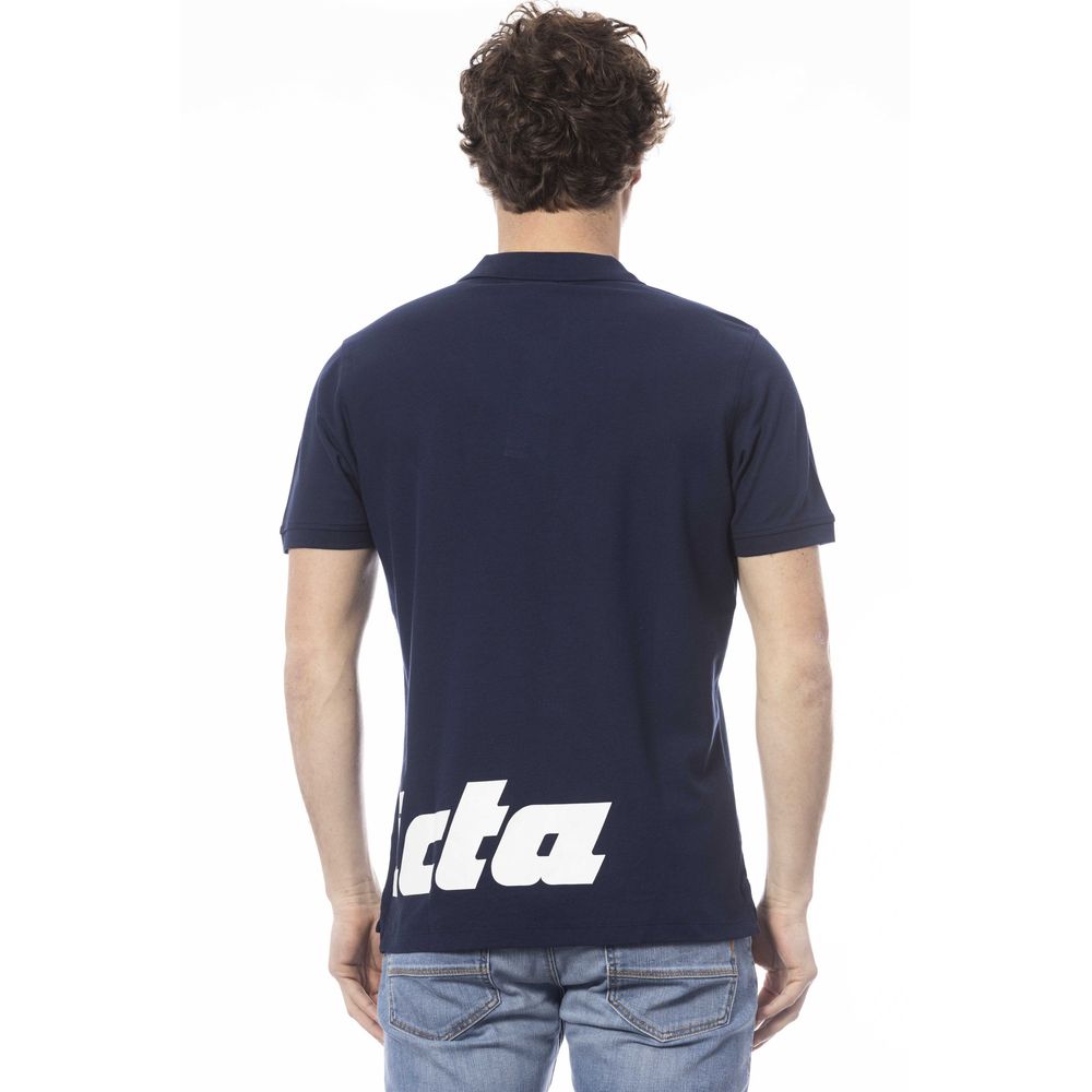 Blaues Poloshirt aus Baumwolle für Herren