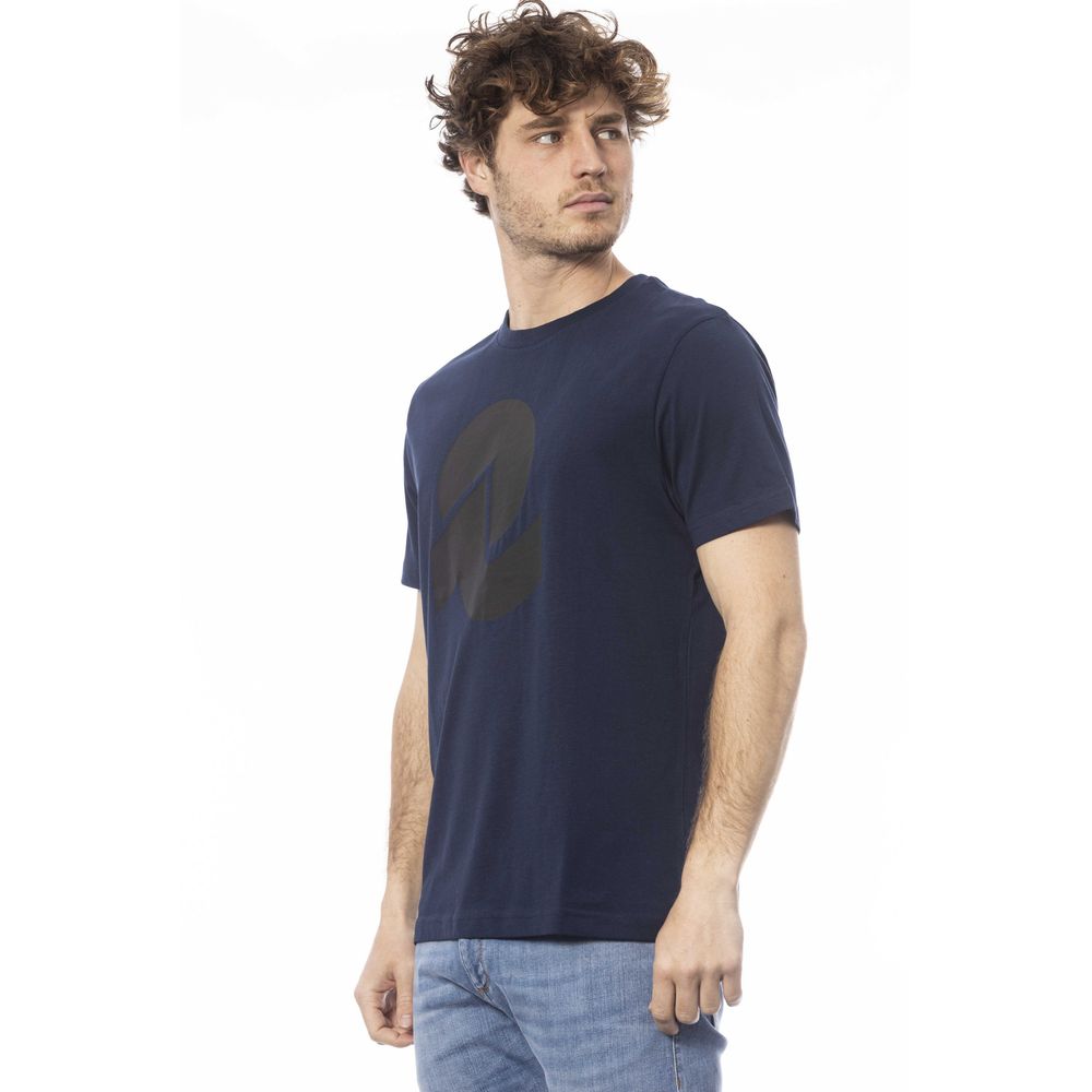 Blaues Herren-T-Shirt aus Baumwolle