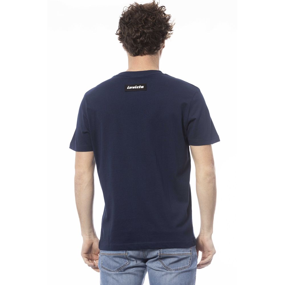 Blaues Herren-T-Shirt aus Baumwolle