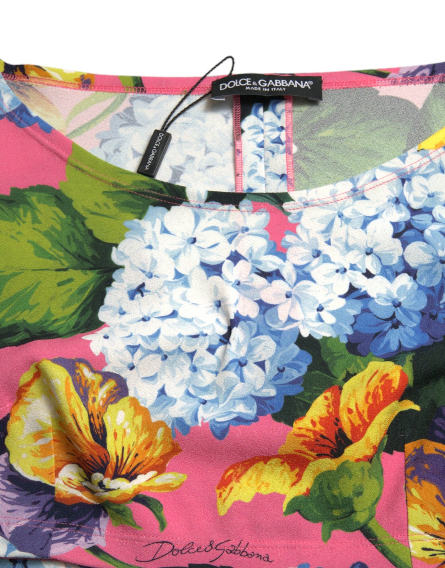 Blusa corta con motivo floreale Elegance