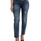 Schicke Boyfriend-Stretchjeans mit mittlerer Taille