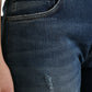 Schicke Boyfriend-Stretchjeans mit mittlerer Taille