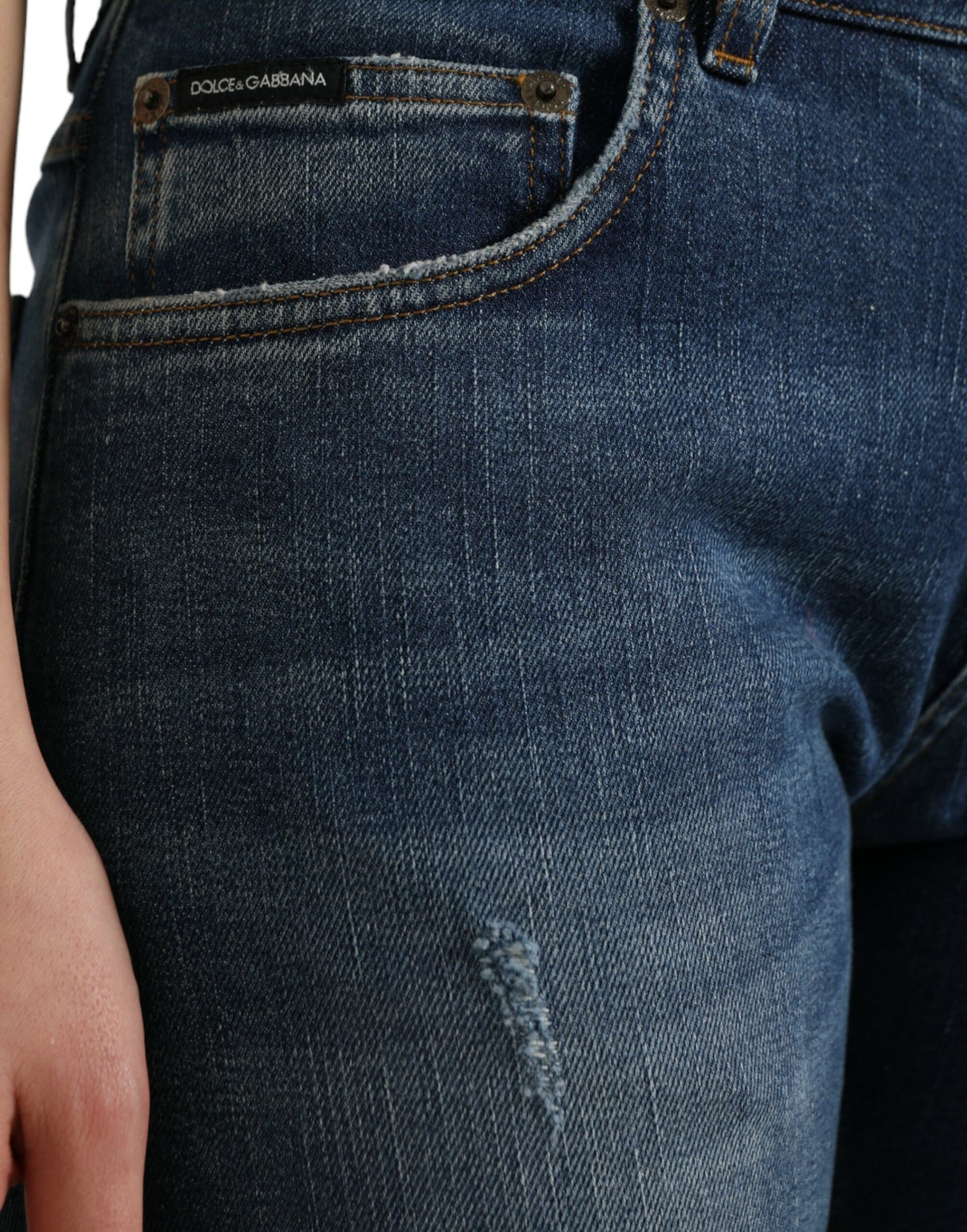 Schicke Boyfriend-Stretchjeans mit mittlerer Taille