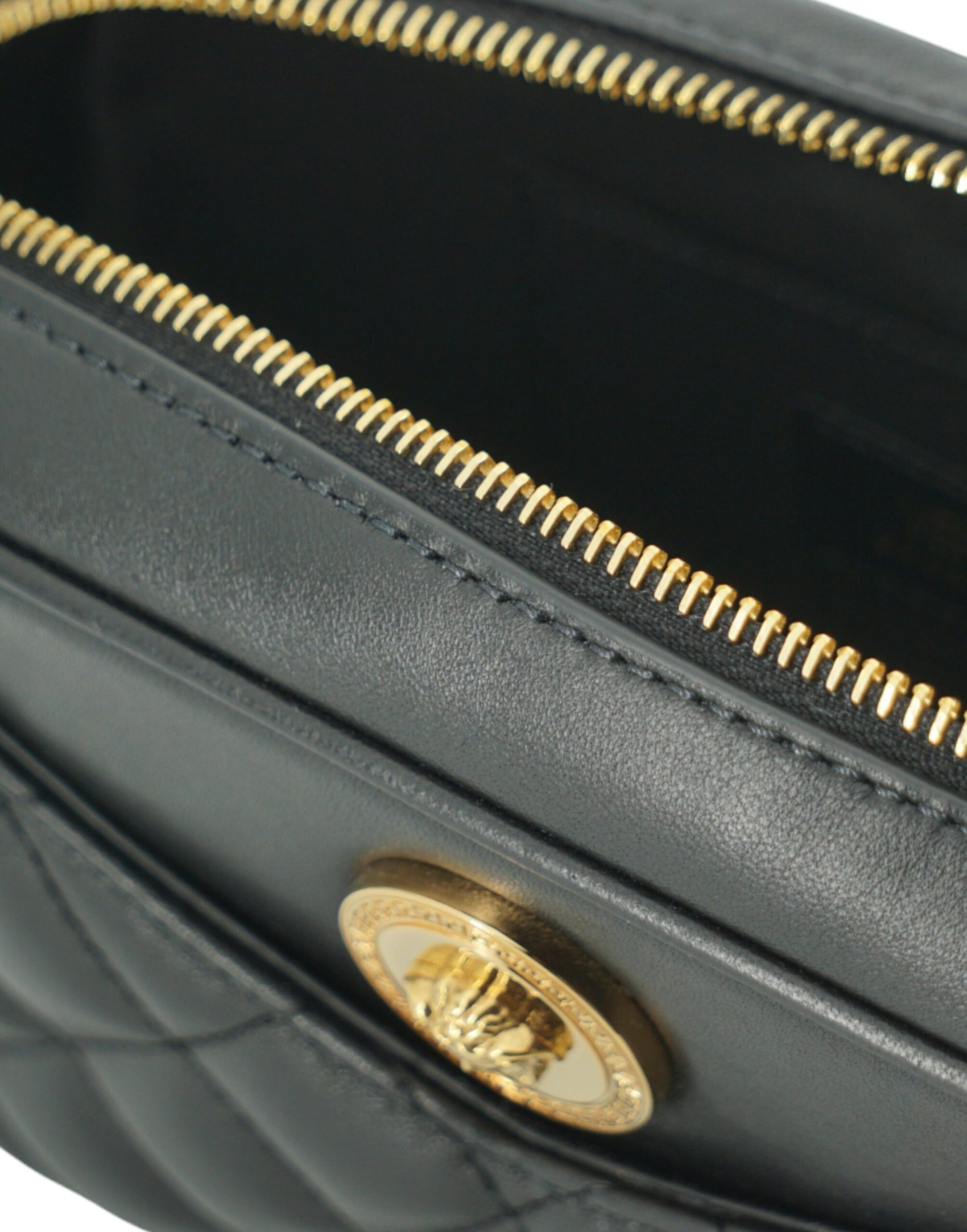 Elegante kleine schwarze Umhängetasche aus Leder