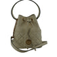 Elegant Small White Leather Bucket Shoulder Bag