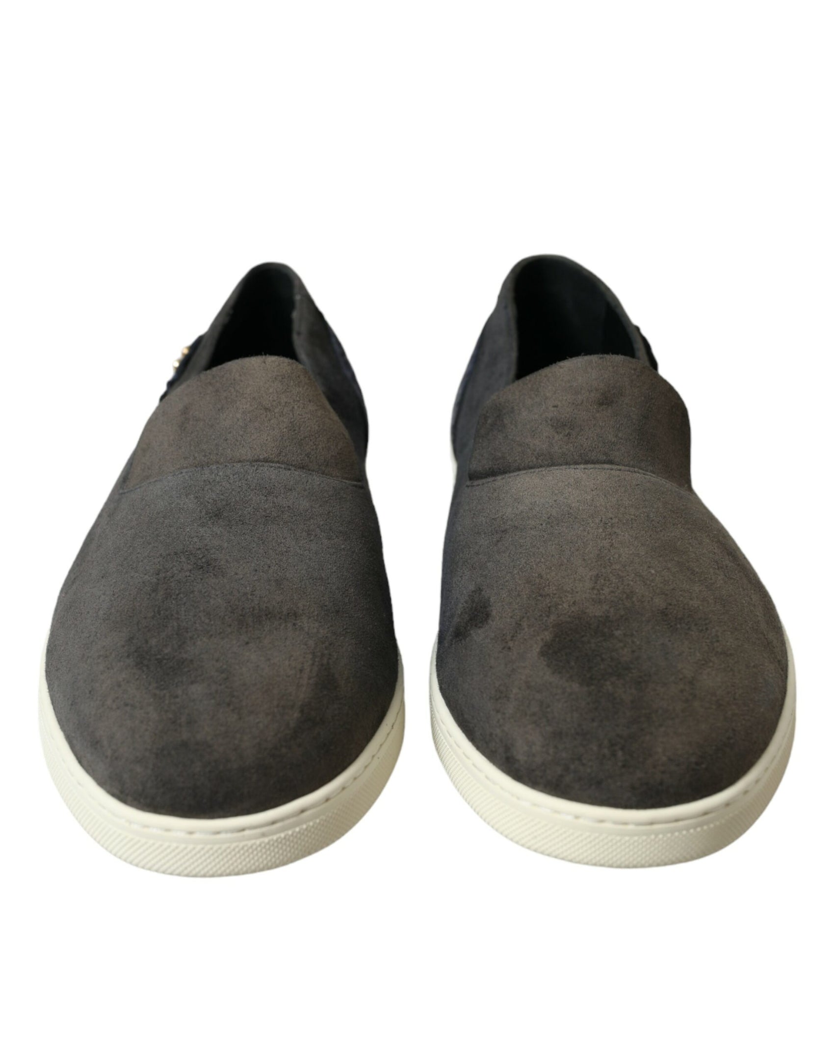 Eleganti pantofole in pelle scamosciata blu e coccodrillo