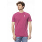 Purple Cotton Men T-Shirt