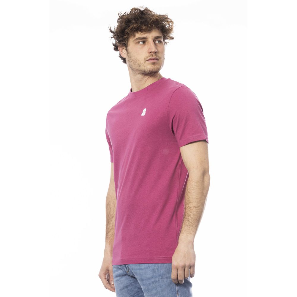 Lila Baumwoll-T-Shirt für Herren