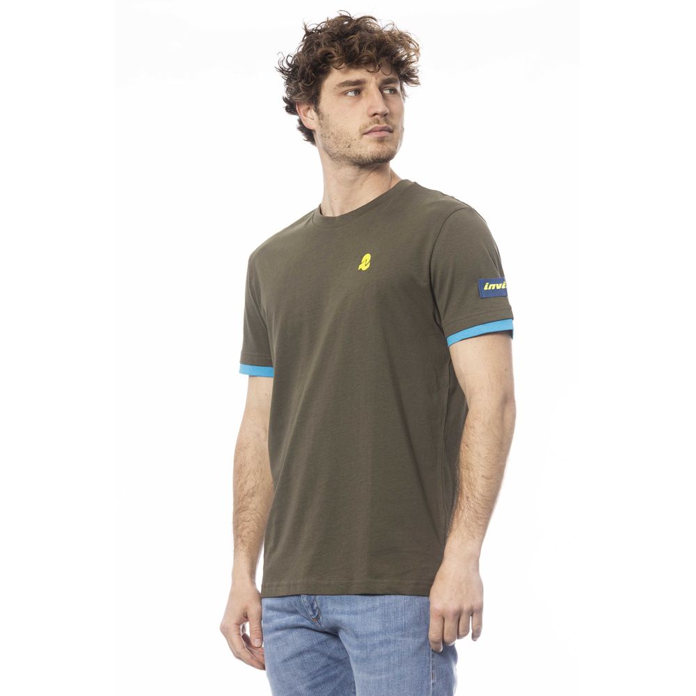 Grünes Herren-T-Shirt aus Baumwolle