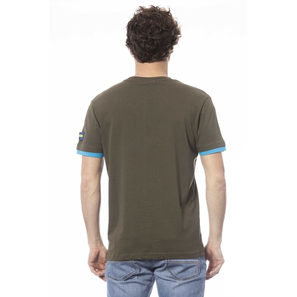 Grünes Herren-T-Shirt aus Baumwolle