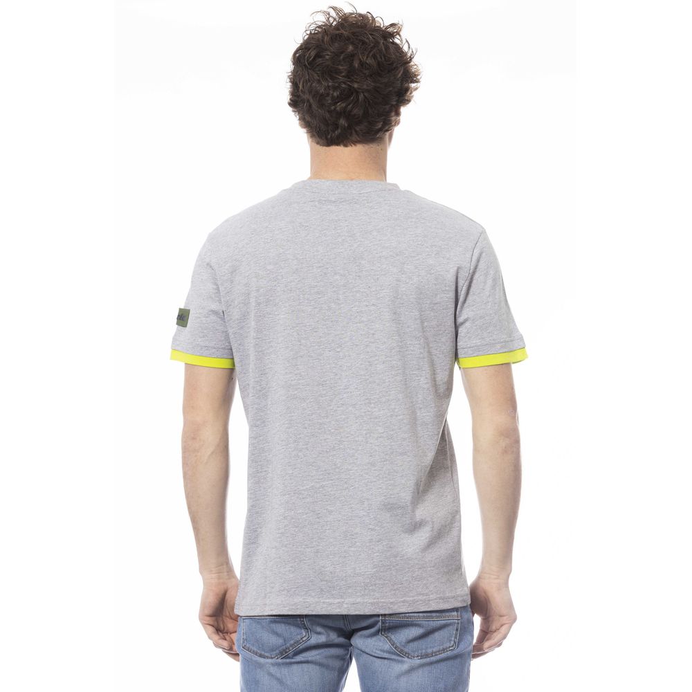 Graues Herren-T-Shirt aus Baumwolle
