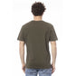 Green Cotton Men T-Shirt