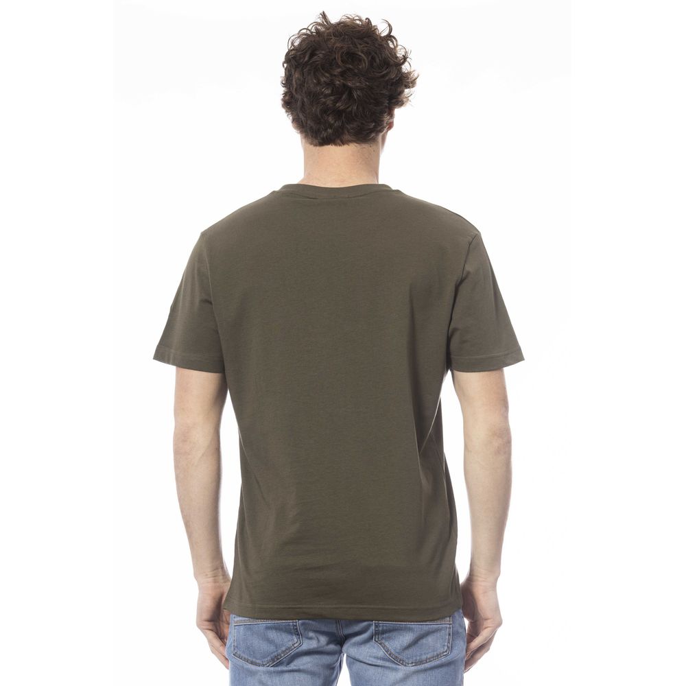 Grünes Herren-T-Shirt aus Baumwolle