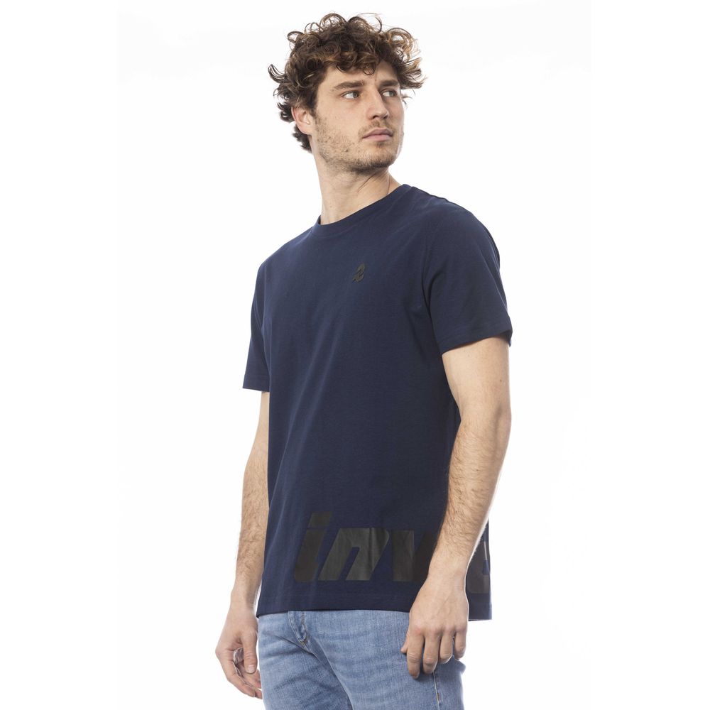 Blaues Herren-T-Shirt aus Baumwolle
