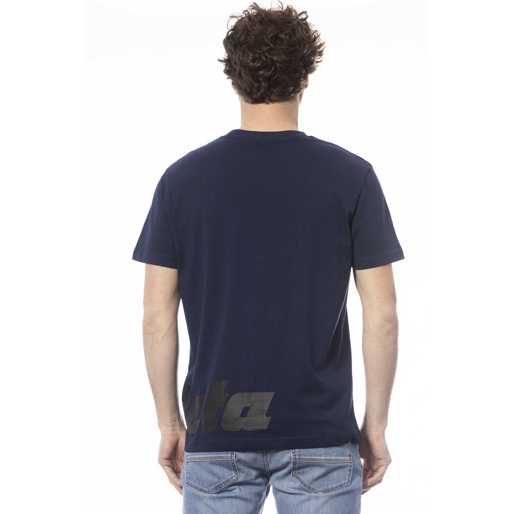 Blaues Herren-T-Shirt aus Baumwolle