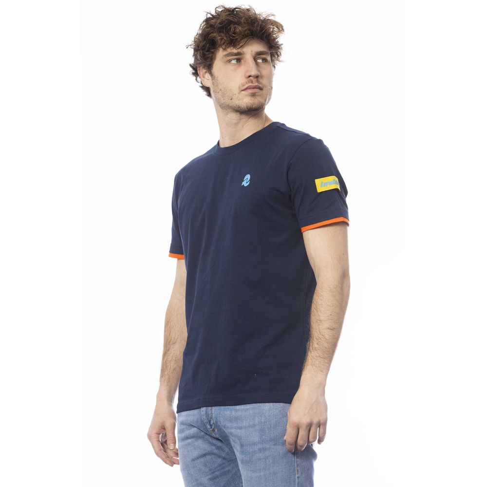 Blaues Herren-T-Shirt aus Baumwolle