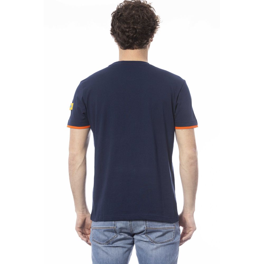 Blaues Herren-T-Shirt aus Baumwolle