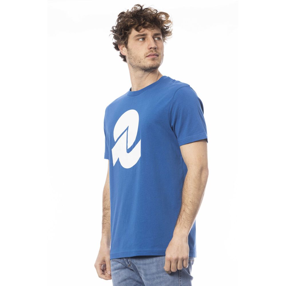 Blue Cotton Men T-Shirt