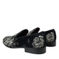 Elegant Floral Velvet Loafers