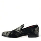 Elegant Floral Velvet Loafers