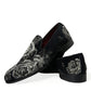 Elegant Floral Velvet Loafers