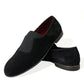 Elegant Black Velor Loafers for the Discerning Gentleman